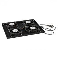 Панель вентиляционная с 4 вентиляторами Cabeus TRAY-60-BK