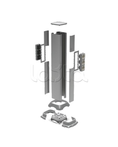 Колонна алюминевая 0,71 м, цвет светло-серебристый металлик DKC 09591 в Оренбурге Аксессуары для стоек и шкафов Pintop.ru