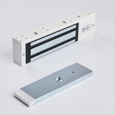 R-Lock RL-EM350-LSW - Электромагнитный замкок, 350кг, DC12/24B, цвет белый, RAL9016(белый), два датчика втроены в корпус замка: датчик Холла и магнито-контактный датчик