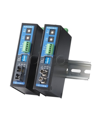Конвертор RS-232/422/485 в оптику MM (ST)Moxa ICF-1150I-M-ST-T в Оренбурге Дополнительное оборудование для ОПС Pintop.ru