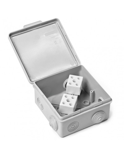 Коробка монтажная огнестойкая пластиковая герметичная КМОПГ IP54, 4 контакта для кабеля до 10мм2(4к х 10 мм) ПожТехКабель 071-004 в Оренбурге Распределительные коробки Pintop.ru