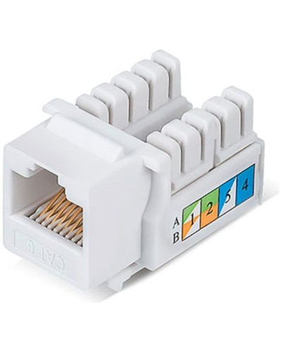 Модуль Keystone Jack RJ-45(8P8C), UTP неэкранированный, CAT 6, тип 90 градусов, белый REXANT PRO 02-0254 в Оренбурге Модули Keystone Pintop.ru