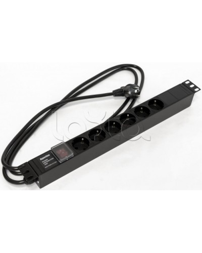 Блок розеток Hyperline SHE19-6SH-S-2.5EU в Оренбурге Блоки розеток Pintop.ru