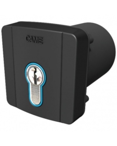 Ключ-выключатель встраиваемый с цилиндром замка DIN и синей подсветкой Came 806SL-0060 в Оренбурге Запчасти для шлагбаумов и автоматики Pintop.ru