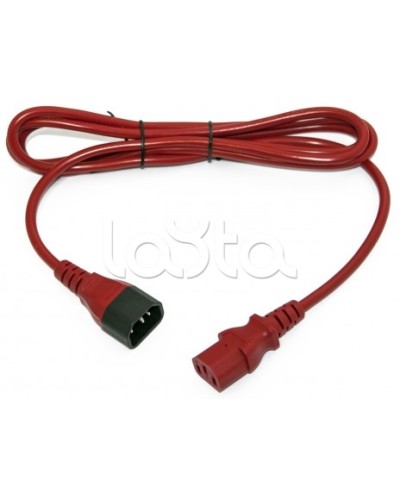 Кабель питания монитор-компьютер Hyperline PWC-IEC13-IEC14-1.0-RD в Оренбурге Патч-корды и пигтейлы Pintop.ru