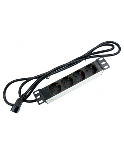 Блок евророзеток для 10 шкафов, горизонтальный, 4 розетки, 10 A Cabeus PDU-4P-2IEC в Оренбурге Блоки розеток Pintop.ru
