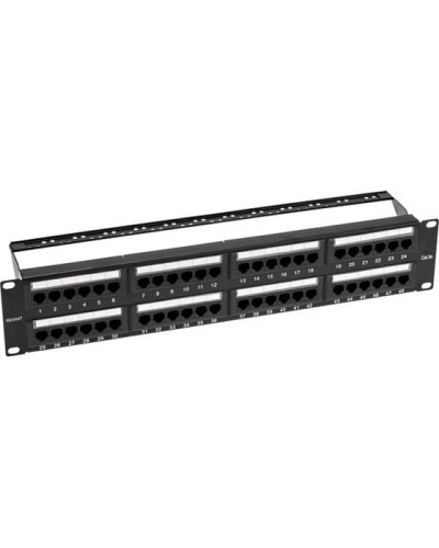 Панель коммутационная с кабельными органайзерами 19, 2U, 48 портов, UTP, RJ-45, CAT 5e REXANT PRO (02-0032) в Оренбурге Аксессуары для стоек и шкафов Pintop.ru