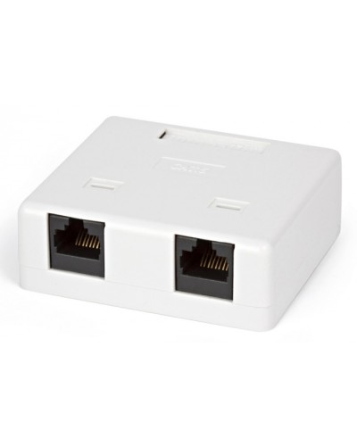 Розетка компьютерная RJ-45(8P8C) Hyperline SB1-2-8P8C-C6-WH в Оренбурге Розетки компьютерные и телефонные Pintop.ru